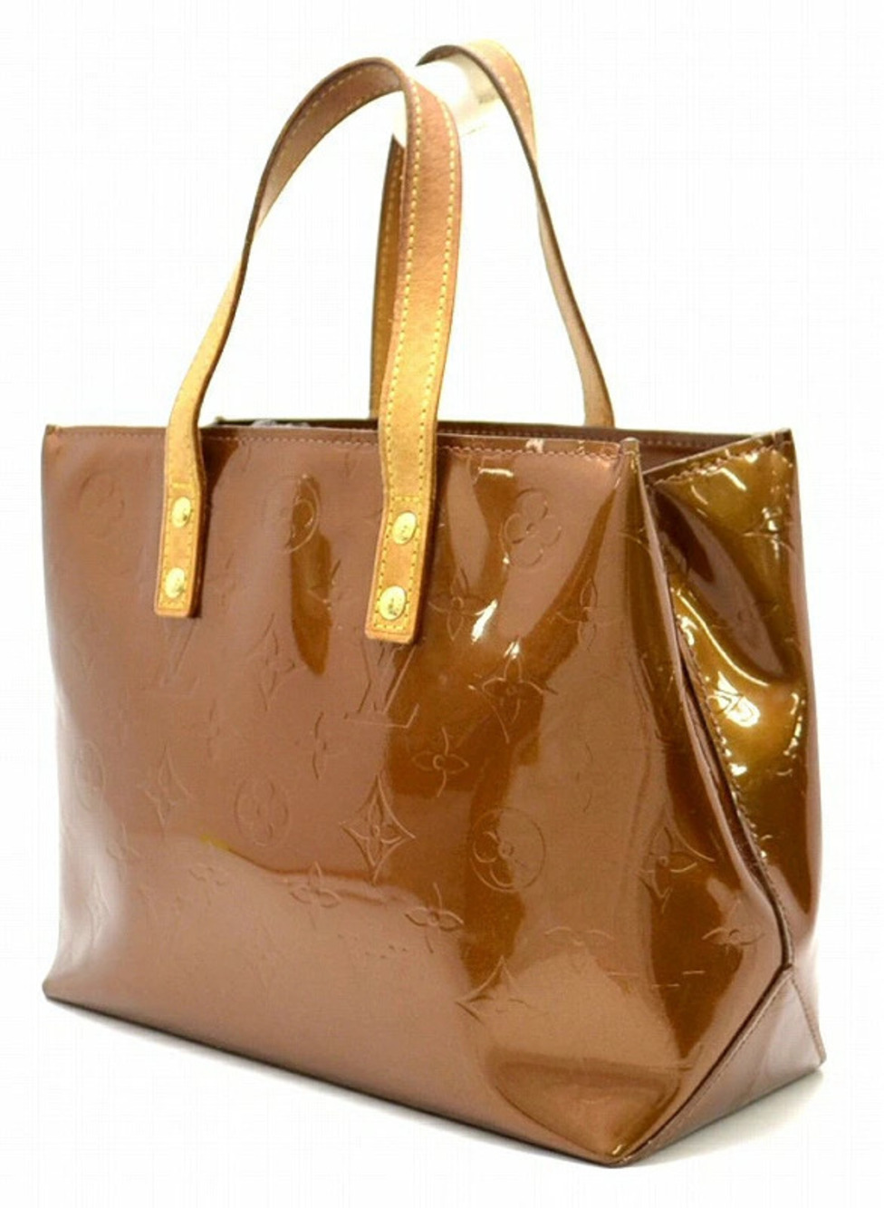 Louis Vuitton Bron Vernis White Handbag Lead Bag Tote ze